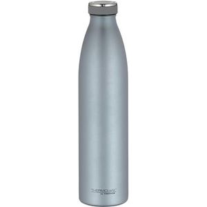 THERMOcafé by THERMOS TC BOTTLE ice blue mat 1,00 l, roestvrijstalen thermosfles, koolzuurbestendig, 12 uur warm 24 uur koud, lekvrij, voor school, onderweg en kantoor