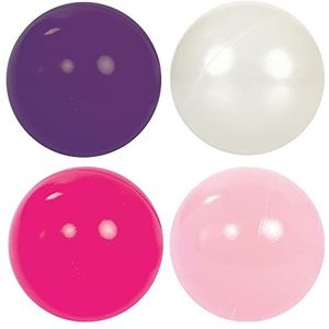LUDI - Zak met 60 zachte roze ballen van kunststof tegen pletten. Vanaf 6 maanden. Ballen om te gooien, rollen en voor ballenbad. Diameter: 7 cm