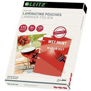 Leitz lamineerfolie Glanzende lamineerfolie A4 100er Pack 175 mic kleur