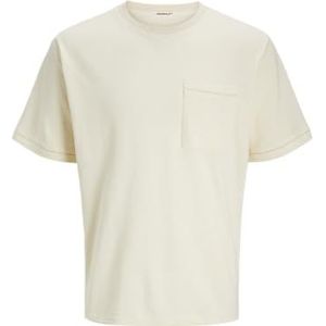 JACK & JONES Jorhydra Stitch Tee Ss Crew Neck voor heren, antiek wit., XS