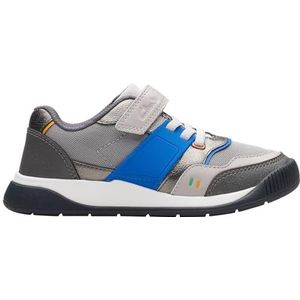 Clarks Lune Flex K Sneakers, grijs/blauw, 32 EU, grijs/blauw (grey/blue), 32 EU