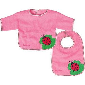 Playshoes 507423 Set mouwslabbetjes/klittenband lieveheersbeestje, roze