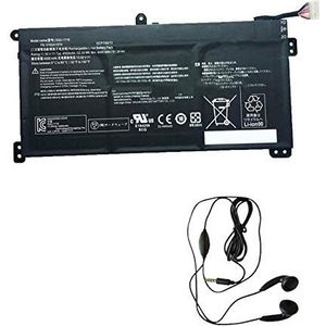 Amsahr Vervanging Laptop Batterij Voor Hase SQU-1716 Hasee SQU-1716 Series, SQU-1716, 916QA107H - Inclusief Stereo Oortelefoon