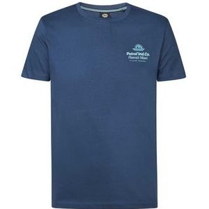 PETROL INDUSTRIES Heren T-shirt SS M-1040-TSR645; Kleur: Petrol Blue; Maat: XXXL, Benzine Blauw, 3XL