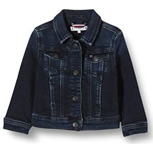 Tommy Hilfiger Trucker Girls Ebbst jas voor meisjes, blauw (denim 1bj), 74 cm