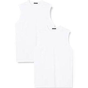 Schiesser Heren 2-pack onderhemd spiershirt - 100% katoen, wit (100 -wit), L
