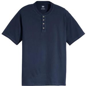 Levi's Heren Ss 3 Button Henley-overhemd, Naval Academy, M