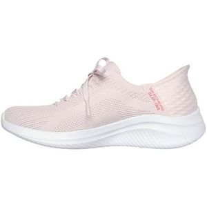 Skechers Damessneakers, sportschoenen, lichtroze textiel/trim, 39 EU, Light Pink Textile Trim, 39 EU