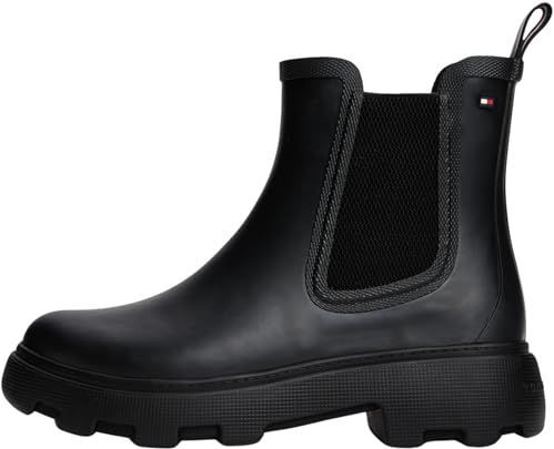 TOMMY HILFIGER - Regenlaarzen - Zwart - Rubber materiaal