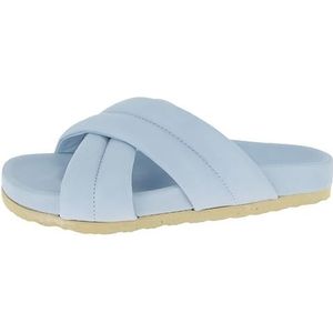 Andrea Conti Platte slippers voor dames, pastelblauw, 36 EU
