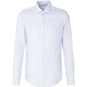 Seidensticker Men's Extra Slim Fit shirt met lange mouwen, blauw, 44, blauw, 44