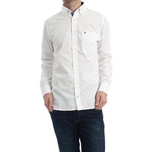 Tommy Hilfiger Casual overhemd voor heren, regular fit, CLASSIC POPLIN CF1, wit (classic white 100), M