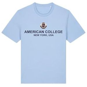 AMERICAN COLLEGE USA T-shirt, hemelsblauw, 16 jaar, casual, Blauw, 16 Jaar