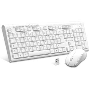 Atlantis Land Atlantis P013-AX280GW + M-set, draadloos, met 3 knoppen, USB, nano-formaat, wit