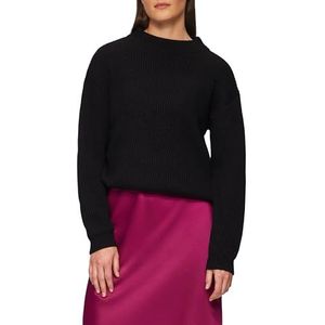 Gebreide Trui - Effen - Knitwear - Opstaande Kraag - Lange Mouw