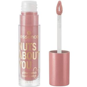 essence NUTS ABOUT YOU glitter switch liquid lipstick, nr. 01, nude, glinsterend, vegan, zonder parabenen, vrij van nanodeeltjes, glutenvrij, 1 stuk (4 g)