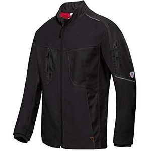 BP 1822-565-0032-44/46l stofmix werkjas voor mannen, gevoerde opstaande kraag en ritssluiting aan de voorkant, 65% polyester/35% katoen, zwart, 44/46L maat