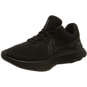 Nike React Infinity Run Flyknit 3, damessneaker, zwart, 37,5 EU, zwart.