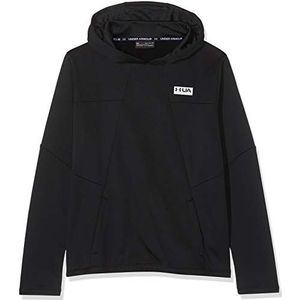 Under Armour Kid's Game Time Hoody Warm-up Top, zwart/wit (001), YXL