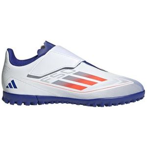 adidas F50 Club Velcro Football Boots Turf Gazon Voetbalschoenen FTWR White/Solar Red/Lucid Blue, 33 EU, meerkleurig (Ftwr White Solar Red Lucid Blue), 33 EU