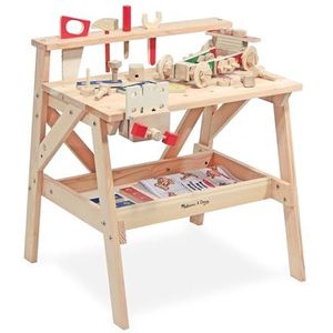 Melissa & Doug Houten Project massief houten werkbank, e-commerce pack, geweldig cadeau voor meisjes en jongens - ideaal voor 3, 4, 5 en 6 jaar oud)