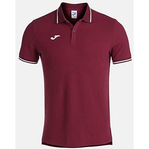 Joma 2XS Poloshirt met korte mouwen, comfort II, uniseks, volwassenen, bordeaux