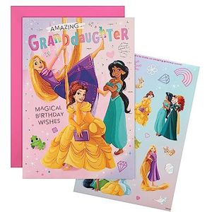 Hallmark Verjaardagskaart - Disney Prinsessen Ontwerp met Stickervel