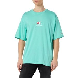 Champion Legacy Icons Plus - S/S Crewneck T-shirt, aquamarijngroen, XS heren SS24, Aquamarijn Groen, XS