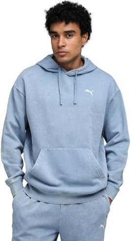 PUMA Heren Ess Elevated Relaxed Wash Hoodie Fl Hoodies (pak van 1)