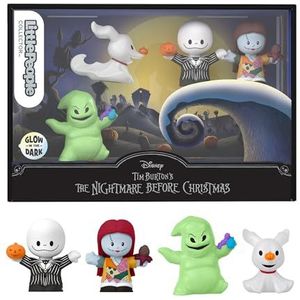 Little People Collector Tim Burton's The Nightmare Before Christmas van Disney speciale uitgave set voor volwassenen en fans, 4 figuren, HNW96