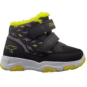 KangaROOS Uniseks Ks-Goku V laarzen voor kinderen, Jet Black Lemon Chrome, 24 EU