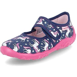 superfit BONNY meisjes Slipper, blauw meerkleurig 8060, 37 EU