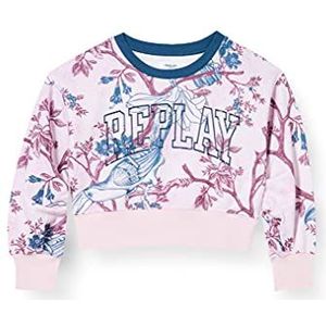 Replay Meisjes SG2121 sweatshirt, 020 Fantasy Pink, 8 Jaren
