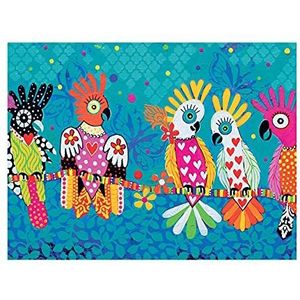 Maxwell & Williams Love Hearts Theedoek met Dierenprint in Babbelmotief, 100% Katoenen Keukendoek, Turquiose, 50 x 70 Centimeter