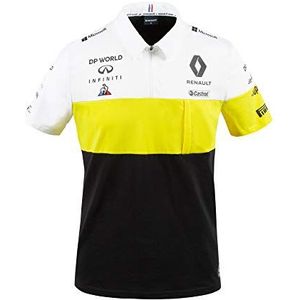 Le Coq Sportif Renault Polo SS M, Heren, Zwart/Empire Yellow/New Optical, XS