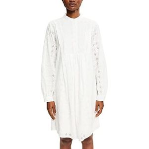 ESPRIT Collection jurk met borduurwerk, off-white, 38