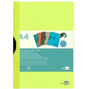 Liderpapel Dossier Zijklem, polypropyleen, DIN A4, neongeel, 30 vellen
