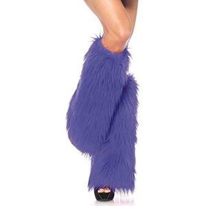 Leg Avenue Furry Leg Warmers, O/S (Paars)
