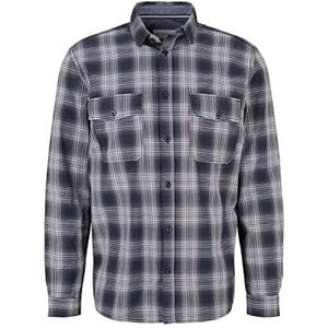 TOM TAILOR Uomini Geruit overhemd met borstzakken 1029801, 29026 - Navy Base Blue Red Check, S