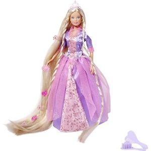 Simba 105738831 - Steffi Love Rapunzel, Steffi als sprookjesprinses, met zeer lang haar, methaarclips, borstel en kam, kleedpop, 29 cm, voor kinderen vanaf 3 jaar