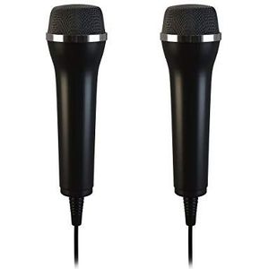 Lioncast USB microfoon dubbel pak voor karaoke voor PC, Wii, Xbox, Playstation (PS3, PS4, PS4 Pro), Switch, set met 2 eenheden