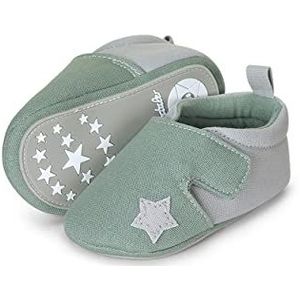 Sterntaler Uniseks baby kruipschoen platte slipper, groen, 18 EU, groen, 18 EU