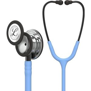 3M Littmann Classic III Bewakingsstethoscoop, spiegelend borststuk, hemelsblauwe slang, rookkleurige steel en rookkleurige headset, 69 cm, 5959