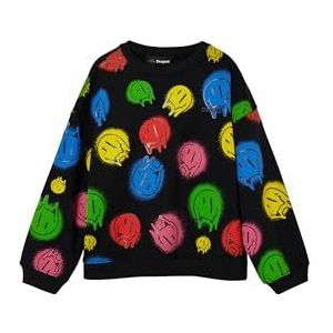 Sweatshirt - Veelkleurige - Biologisch Katoen - Oversized Met Smiley®-print