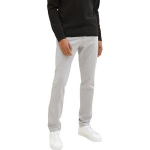 TOM TAILOR Travis Slim Chino voor heren, 34816 - Wit Grijs Zig Zag Structure, 29W x 34L