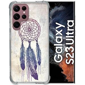 Beschermhoes van gehard glas voor Samsung Galaxy S23 Ultra Zen Cattrape Reve, wit