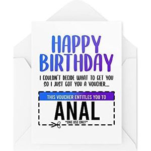 Grappige onbeleefde verjaardagskaarten | Nieuwigheid humor groeten kaart grap cadeaubon vrouw vriendin verjaardag homo LGBTQ man vriendje banter | CBH915