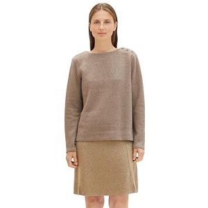 TOM TAILOR Sweatshirt voor dames, 33962 - Doeskin Melange, S