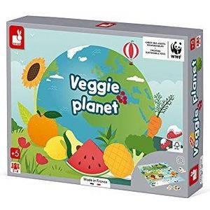 Janod - Veggie Planet 2-In-1 Board Game - Edutainment Game: Learning About Fruit and Vegetables - Made In France - Wwf Partnership - Fsc-Certified Cardboard - Suitable for Ages 5 and Up, J08640
