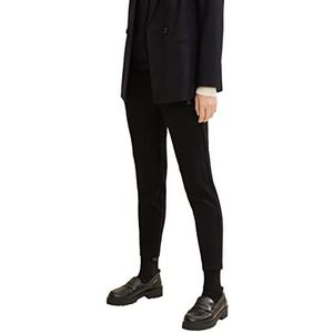 TOM TAILOR Dames Loose fit broek met zakken met ritssluiting 1034232, 14482 - Deep Black, 34W / 28L